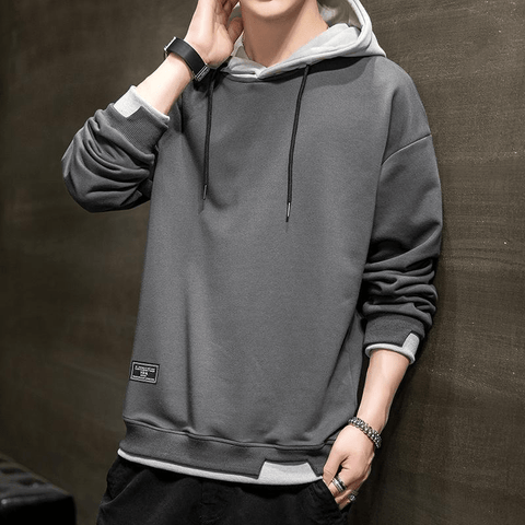 NEW Hooded Long Sleeve Loose Embroidered Hoodie - Hoodies - NouveExpress