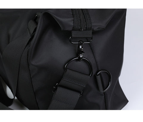 Bolso de hombro de viaje negro ligero de gran capacidad