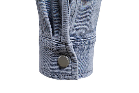 Chemise en jean à simple boutonnage pour hommes 