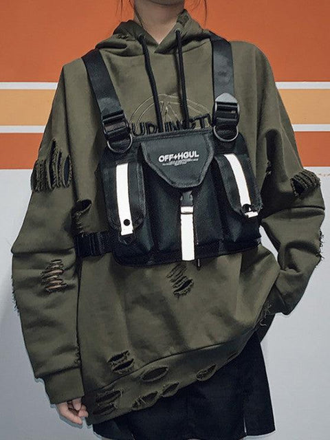 UNISEX Multifunction Camo Techwear Cargo Vest Chest Bag - Chest Bags - NouveExpress