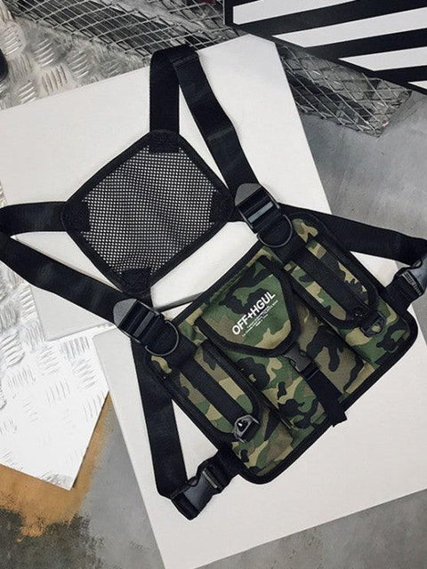 UNISEX Multifunction Camo Techwear Cargo Vest Chest Bag - Chest Bags - NouveExpress